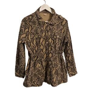 I Joah Premium Reptile Print Fitted Jacket Size M